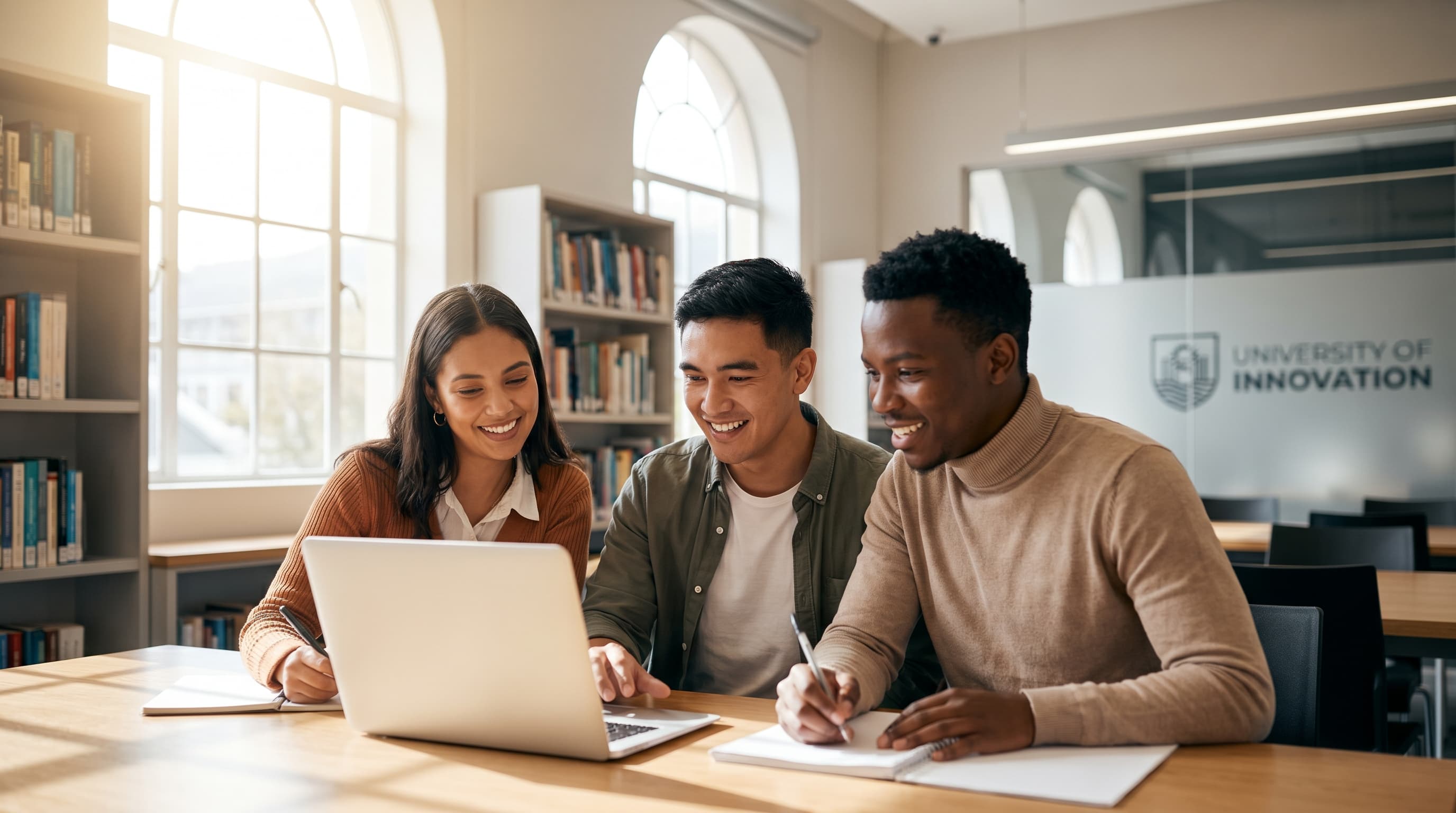 Groupe d'élèves qui étudient avec StudyMind